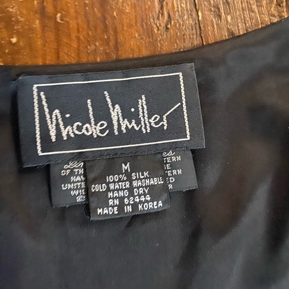 Nicole Miller Vintage 90s matchstick silk vest size medium - Picture 6 of 7